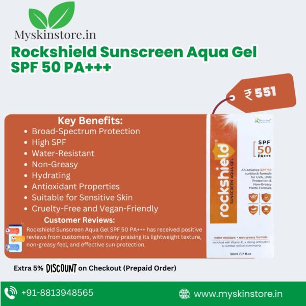 Rockshield Sunscreen Aqua Gel SPF 50 PA+++