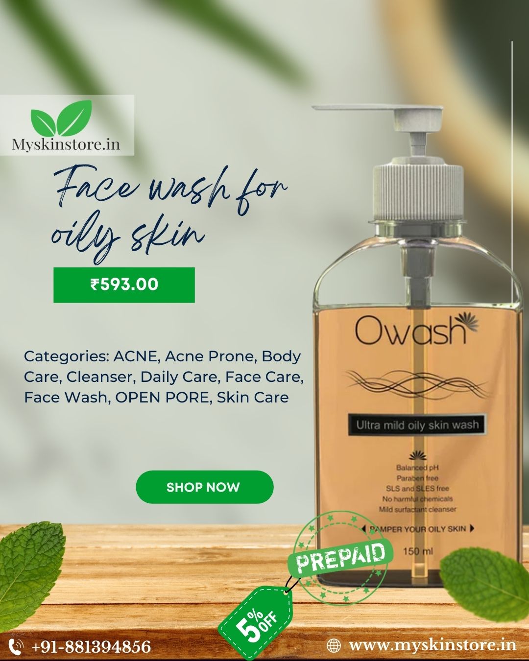 Face wash for oily skin