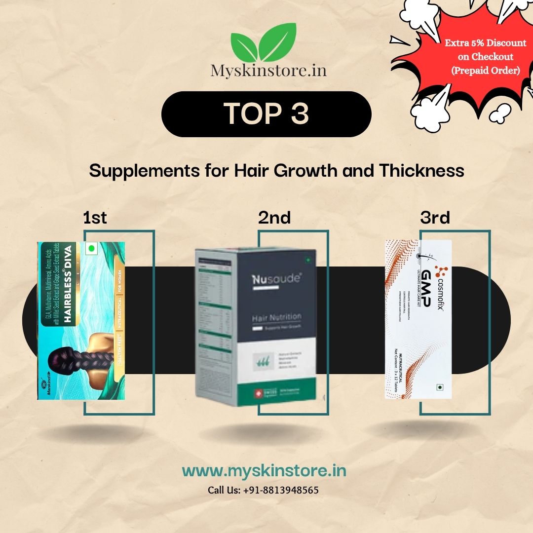 Top 3 Supplements for Hair Growth and Thickness