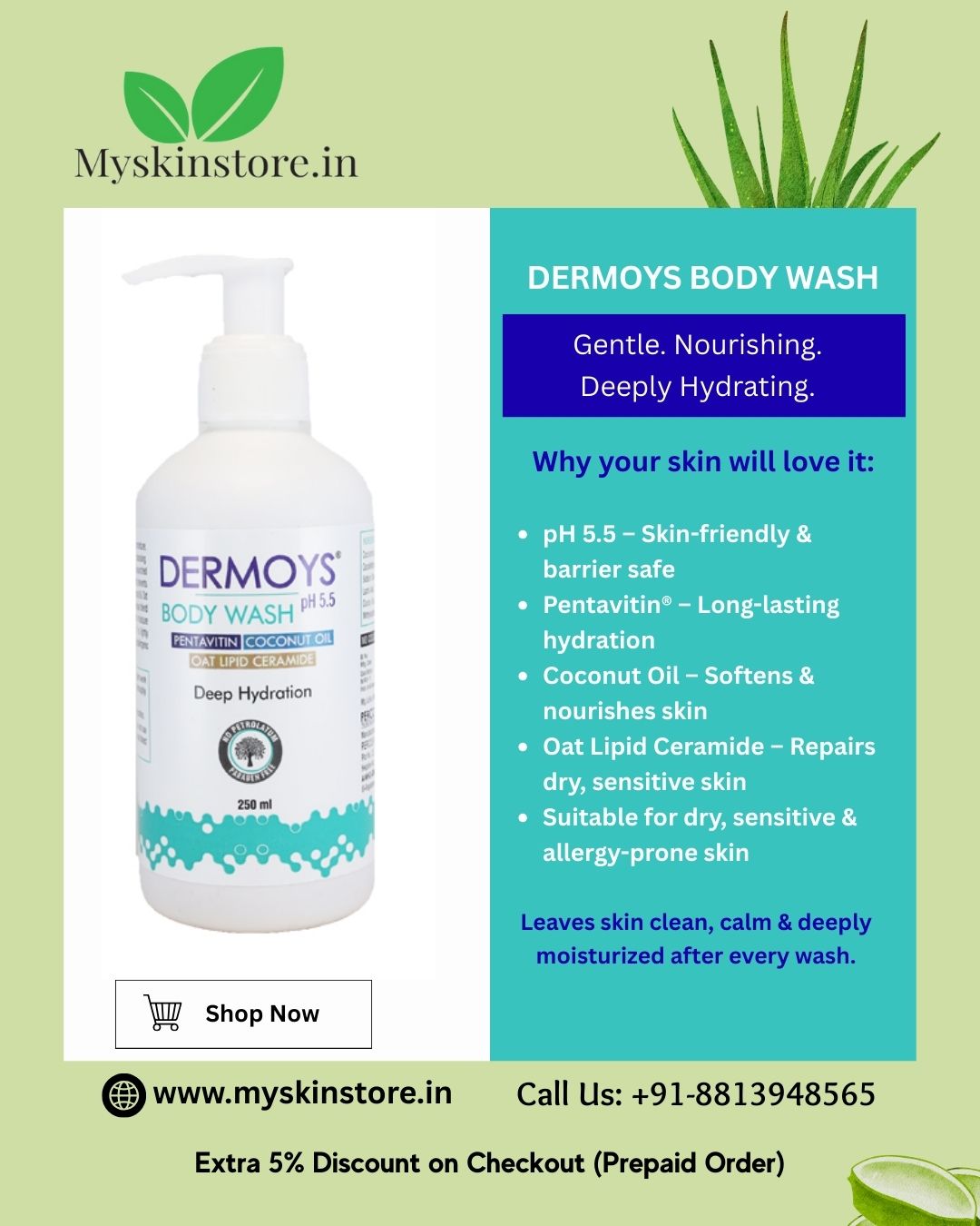 DERMOYS BODY WASH Gentle