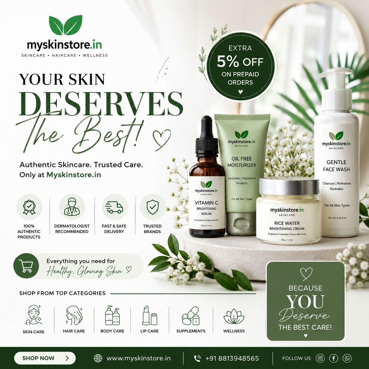 Your Skin Deserves the Best Care Authentic Skincare Products Online